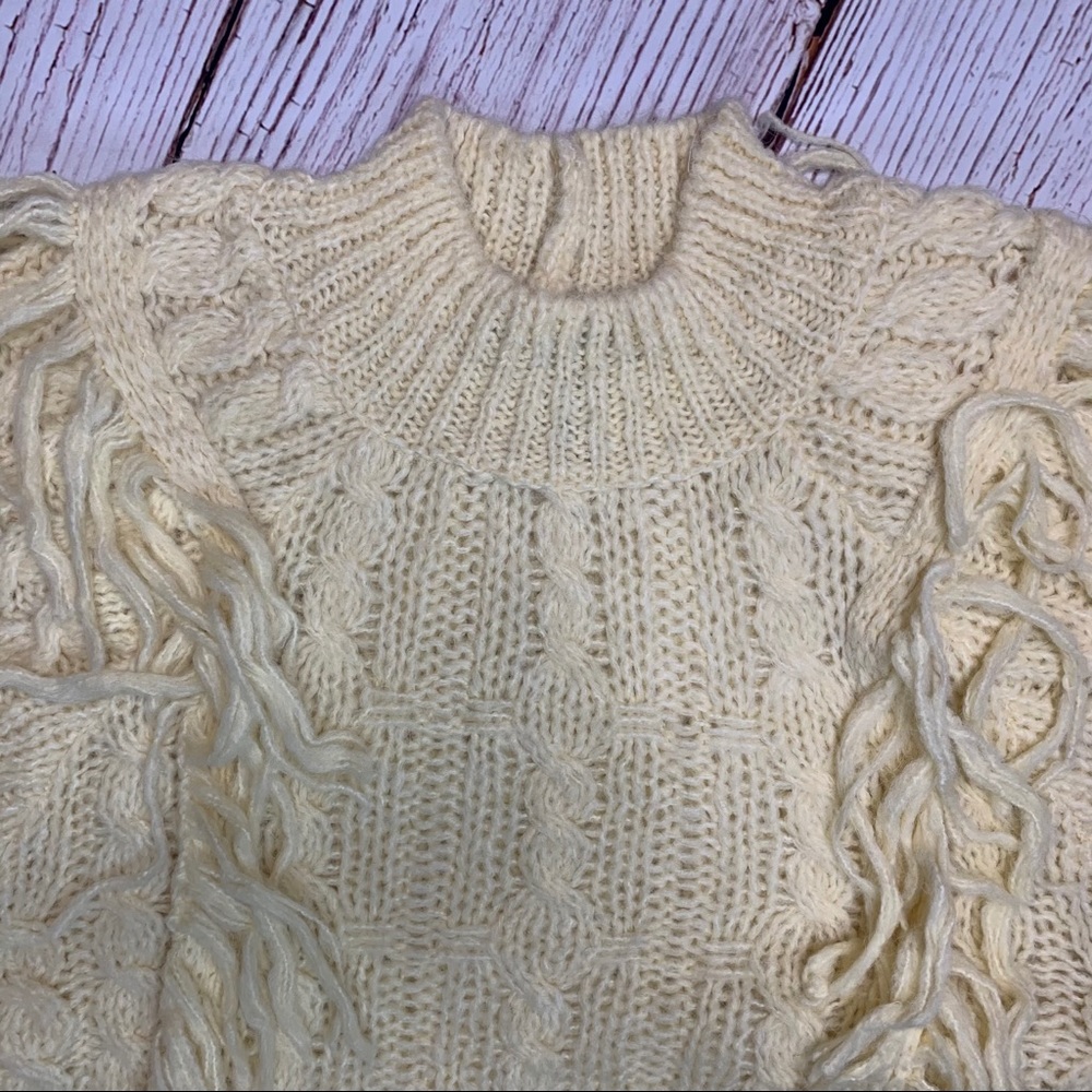 ASOS Cable Knit Fringe Sweater - Picture 10 of 15